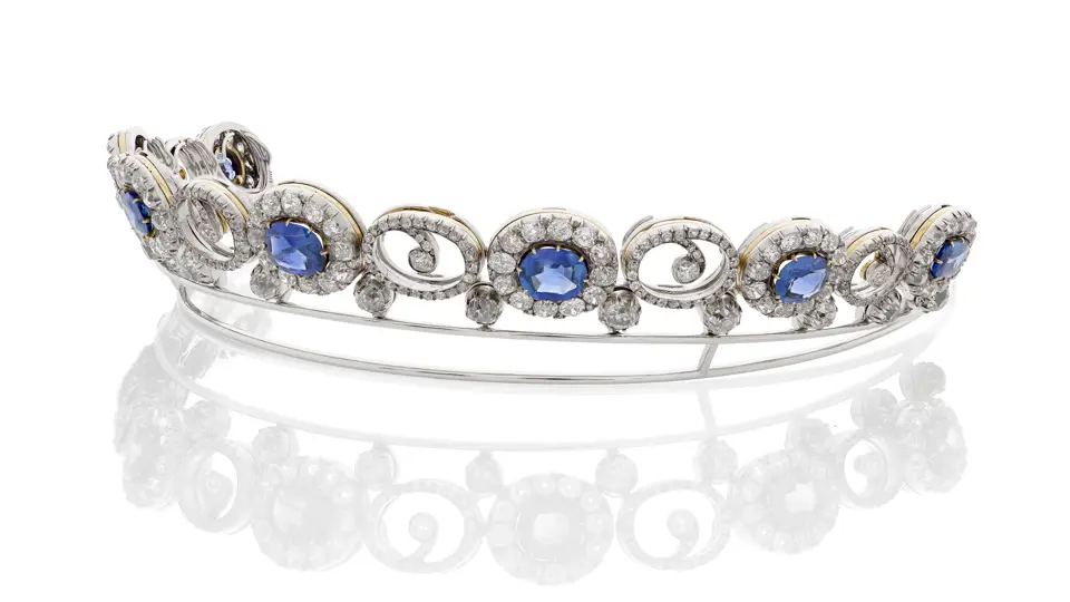 Dronning Alexandrines safirdiadem | Amalienborgmuseet